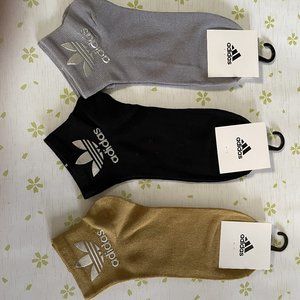 Adidas Gray black yellow socks